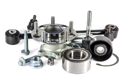 Industrial Parts After Being Treated With Parts Cleaning Solvent